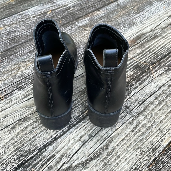 Dolce Vita Tamy leather booties boots Onyx Black pull on small heel 10 - Picture 4 of 11